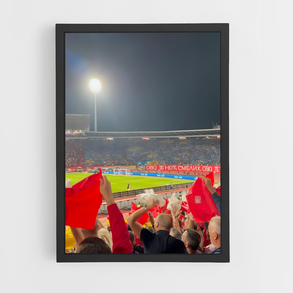 Poster La Foule Rouge – affiche Basketball (vue 2)